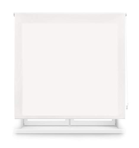 Blindecor Ara | Estor enrollable translúcido liso - Blanco Roto, 140 x 175 cm (ancho por alto) | Tamaño de la Tela 137 x 170 cm | Estores para ventanas