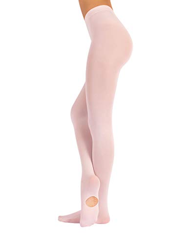 CALZITALY Medias De Ballet Convertibles para Mujer | Panty Microfibra | 80 Den | Rosa, Negro | XS, S, M, L, XL | Calcetería Italiana (Rosa, S)