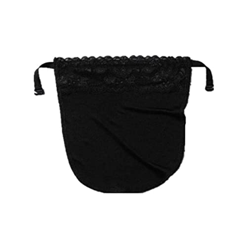Escote de seda de morera de encaje para mujer Cubrir Camisola Color Transpirable Invisibl Mujeres Sujetador de camisola simulado de encaje con clip fácil-20X20cm, talla única, China