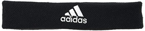 adidas Tennis Headband Head Band, Black/White, One Size Unisex