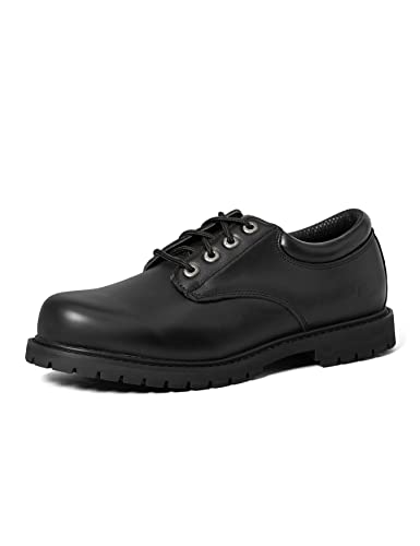 Skechers Cottonwood Elks, Zapatos de Cordones Oxford Hombre, Black, 43 EU
