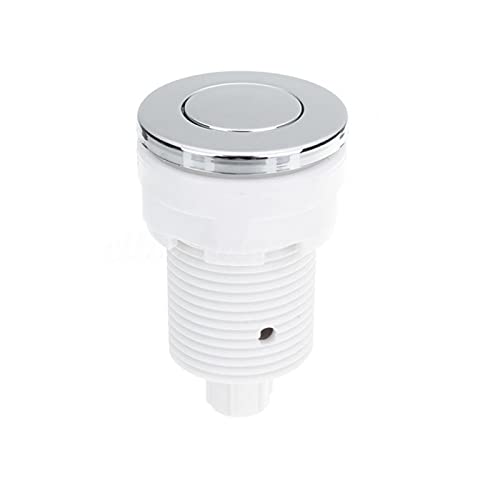 UxradG Interruptor de aire pulsador, interruptor de botón interruptor de basura interruptor de aire para bañera de hidromasaje interruptor de basura (blanco, tamaño: 28 mm)