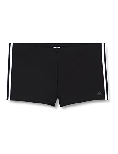 adidas Fitness 3 Stripes Swim Boxer Swimsuit, Men's, Black/White, XL