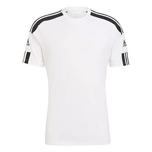 adidas Squad 21 JSY SS T-Shirt, Mens, White/Black, Medium