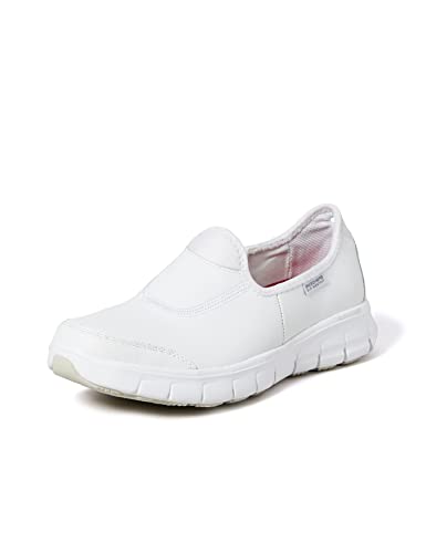 Skechers Sure Track, Zapatos de Seguridad Mujer, Blanco (White Leather), 41 EU