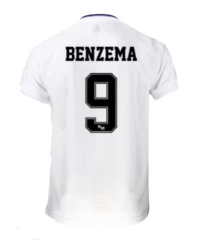 Real Madrid Camiseta Benzema 9 Primera Equipación Temporada 2022/2023 - Adulto - Replica Oficial Licenciada