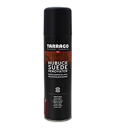 Tarrago Nubuck Suede Renovator 250 ml | Spray Impermeabilizante | Renovador para Zapatos, Bolsos, Textil, Ante y Nubuck | Waterproof - Agua y Lluvia ((06) Marrón Oscuro)