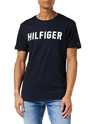 Tommy Hilfiger Camiseta para Hombre Cn Ss Tee Hilfiger con Cuello Redondo, Azul (desert Sky), L