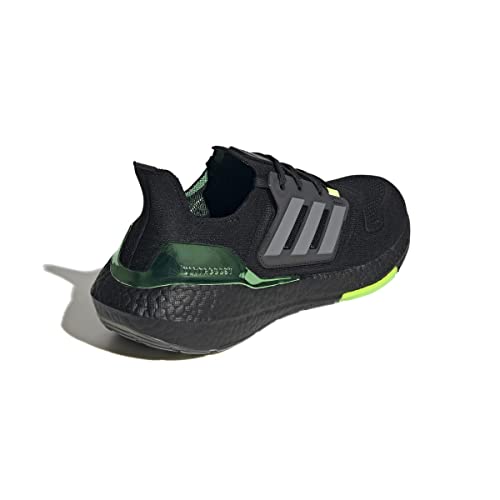 adidas Ultraboost 22, Sneaker Hombre, Core Black/Iron Met./Beam Green, 50 2/3 EU