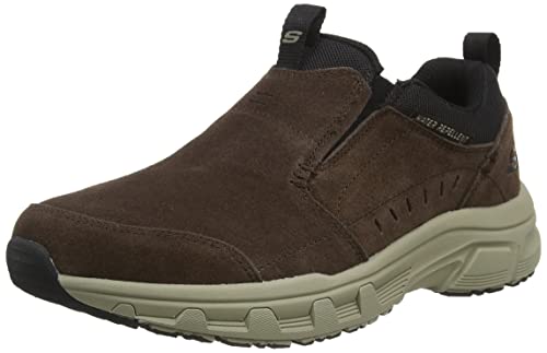 Skechers Relaxed Fit Oak Canyon, Zapatos Hombre, Chocolate Suede/Black Trim, 40 EU