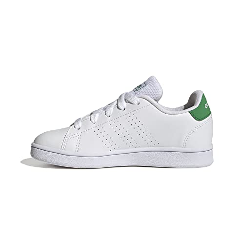 Adidas Advantage Lifestyle Court Lace Shoes, Zapatillas, FTWR White/Green/Core Black, 40 EU