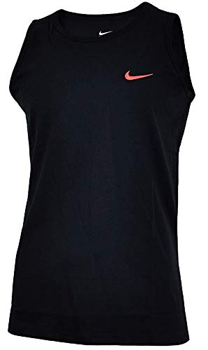 Nike Camiseta de tirantes para hombre, de entrenamiento, gimnasio negro negro Medium