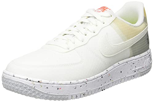 Nike Fuerza Aérea 1 Crater, Zapatillas de básquetbol Mujer, Blanco, Blanco y Naranja, 37.5 EU