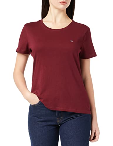Tommy Hilfiger Tjw Soft Jersey tee Camiseta, Rojo (Deep Rouge), XS para Mujer