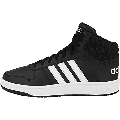 adidas Hoops 2.0 Mid Bb7207, Zapatillas Hombre, Negro (Core Black/FTWR White/Core Black Core Black/FTWR White/Core Black), 44 EU