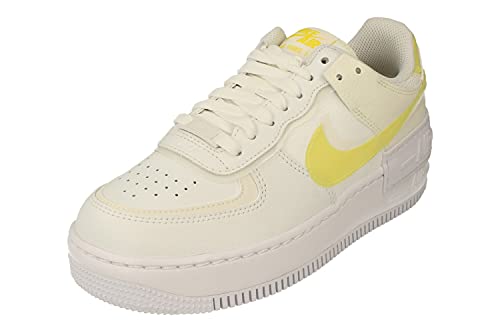 NIKE Mujeres Air Force 1 Shadow Trainers DM3034 Sneakers Zapatos (UK 4 US 6.5 EU 37.5, Summit White OPTI Yellow 100)