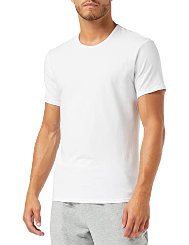 Calvin Klein Pack de 2 Camiseta para Hombre 2 Pk S/S Crew Neck con Cuello Redondo, Blanco (White), Xl