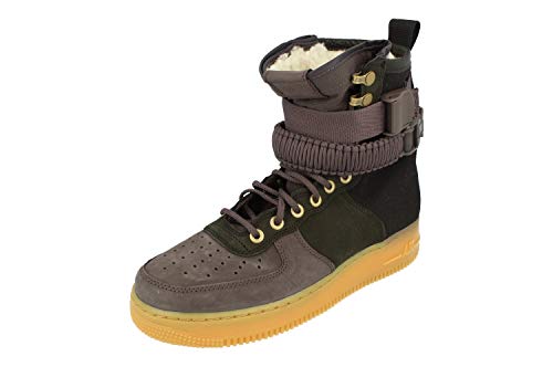 NIKE SF AF1 PRM Hombre Hi Top Trainers BV0130 Sneakers Zapatos (UK 7 US 8 EU 41, Black Grey 001)