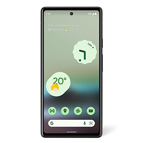 Google Pixel 6a: smartphone 5G Android libre con cámara de 12 megapíxeles y batería de 24 horas de duración, de color Tiza
