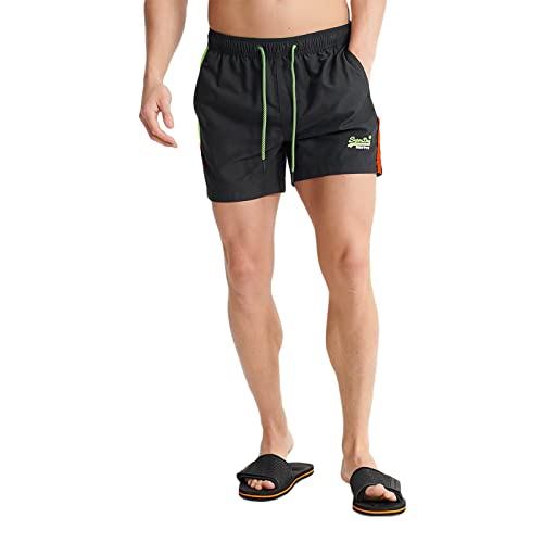 Superdry Beach Volley Swim-Pantalón Corto para Playa Tabl, Azul Marino Oscuro, S para Hombre