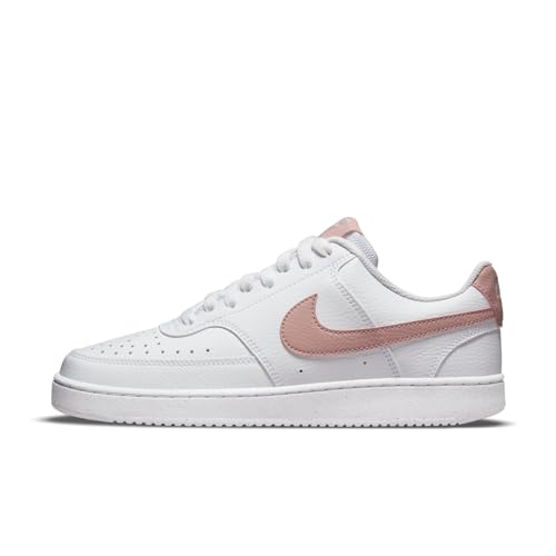 Nike Court Vision Low Next Nature, Zapatos de Baloncesto Mujer, Blanco (White/Pink Oxford), 36 EU