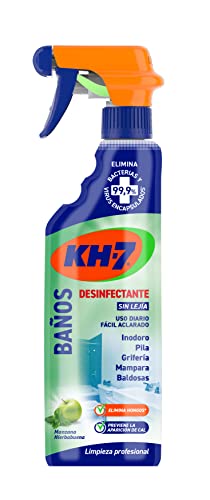 KH-7 Limpiador Baños Desinfectante, Previene la cal, el moho, y elimina 99,9% bacterias, virus encapsulados y hongos, Sin lejía - Pulverizador 750ml