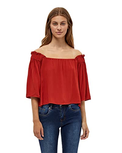 Desires Debbi Off Shoulder Blouse, Blusa con los hombros descubiertos para Mujer, Rojo (8876 Burnt Red), M