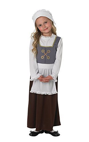 Rubies Disfraz oficial de Tudor para niñas M, gris, blanco, marrón