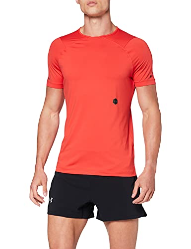 Under Armour UA Rush Short Sleeve Camiseta, Hombre, Rojo (Martian Red/Black 647), M