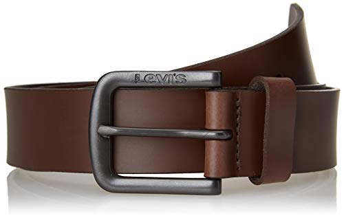 Levi's Seine Metal cinturón, Marrón Oscuro, 95 cm para Hombre