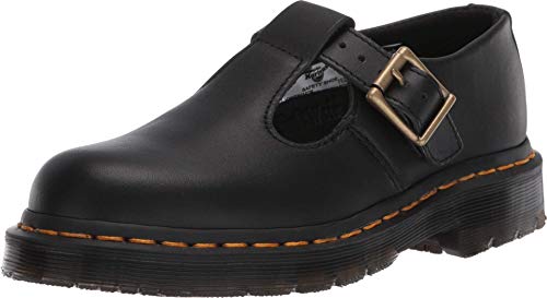 Dr. Martens, Zapatos de servicio antideslizantes Polley para mujer, negro (Grano completo industrial negro.), 39 EU