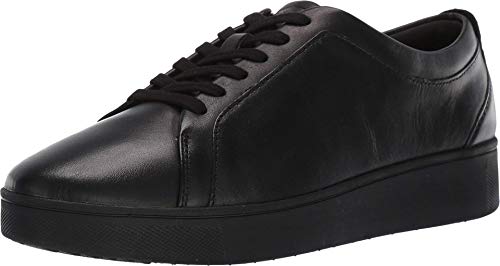 Fitflop Rally Tennis Sneaker-Leather-Updated, Zapatillas sin Cordones Mujer, Negro (All Black), 42 EU