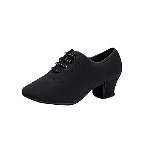 Yefree Zapatos De Baile Latino para Mujer Zapatos De Baile Cuadrados Suelas De Goma Zapatos De Baile para Mujer Zapatos De Vals GB (Tacón De 3 Cm)