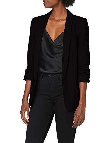 PIECES Pcboss 3/4 Blazer Noos, Chaqueta de traje Mujer, Negro (Black Black), 40 (Talla del fabricante: Medium)