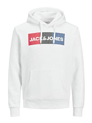 Jack & Jones Jjecorp Logo Sweat Hood Noos Capucha, Hombre, White, XL