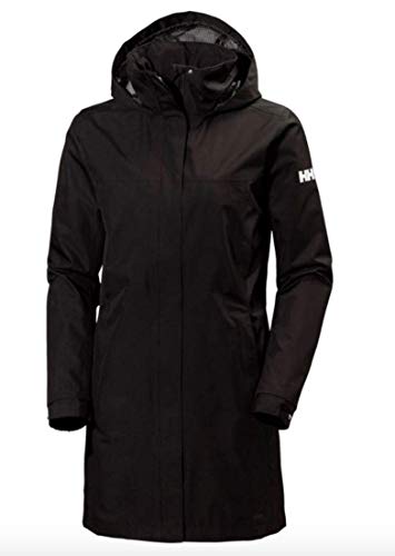 Helly Hansen Aden Long Coat Abrigo, Mujer, Negro, S