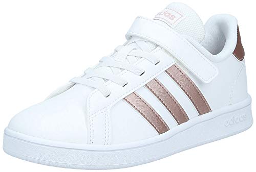 Adidas Grand Court C, Sneakers, Blanco (FTWR White/Vapour Grey Metallic/Light Granite), 35 EU