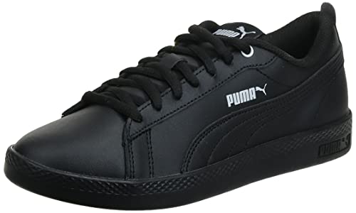 PUMA Puma Smash Wns v2 L, Zapatillas Bajas, Mujer, Puma Black-Puma Black, 38 EU