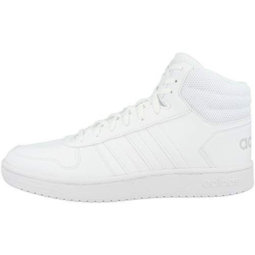 adidas Hoops 2.0 Mid, Zapatillas Altas Mujer, Blanco (Footwear White/Footwear White/Footwear White 0), 39 1/3 EU