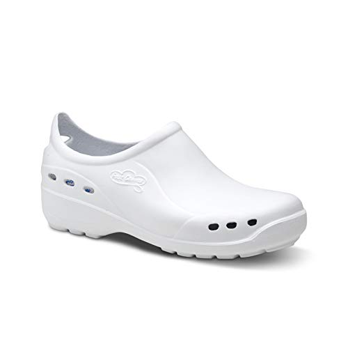 Feliz Caminar - Flotantes Shoes, Zapato Sanitario, Blanco, 39 EU
