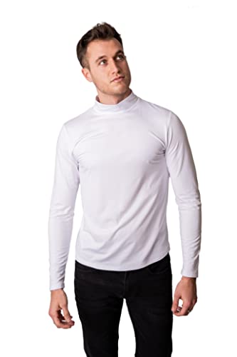Camiseta Interior Térmica para Hombre - Cuello Alto - Colores básicos a Elegir (Blanco, XXL)