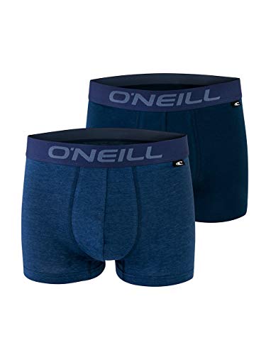 O’Neill Basic - Calzoncillos tipo bóxer deportivos para hombre, para cualquier ocasión (juego de 2 unidades) Azul/Melange/Marine (4349). XXL