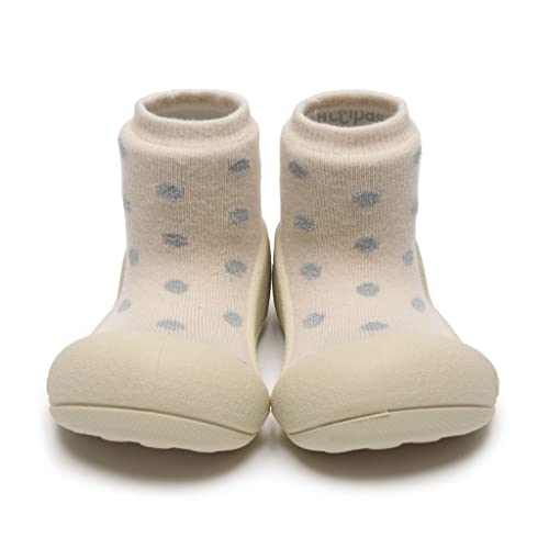 Attipas-Zapatos Primeros Pasos- Modelo Dot Dot- Color Crema (Numeric_21_Point_5)