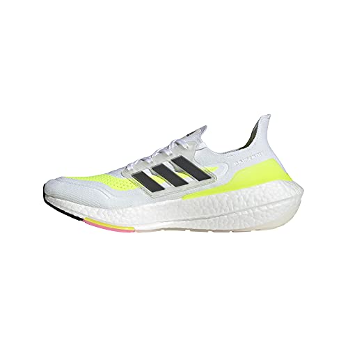 adidas Tenis, Zapatillas para Correr Hombre, Blanco/Negro/Amarillo (White/Black/Solar Yellow), 40 2/3 EU
