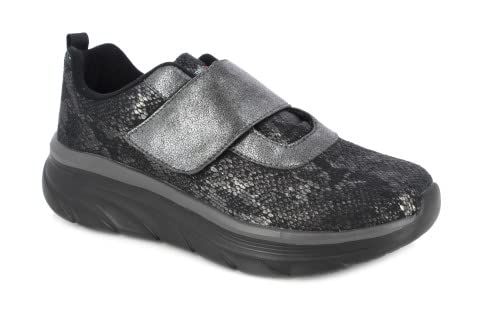 Zapatomoda, Doctor CUTILLAS 13851 Zapatillas Velcro para un Suave Caminar Zapatos Especiales para pies delicados, Negro, 40 EU Ancho