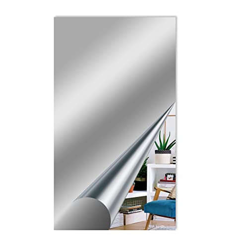 Espejo de pared de plástico autoadhesivo Espejo Placa de espejo suave autoadhesiva Placa de espejo suave Vidrio tamaño libre Sala de estar del hogar Decoración de dormitorio Espejo autoadhesivo