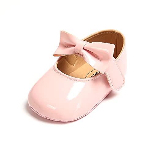 MASOCIO Zapatos Bebe Niña Primeros Pasos Bailarinas Bebé Princesa Mary Jane Talla 18 0-6 Meses Rosa