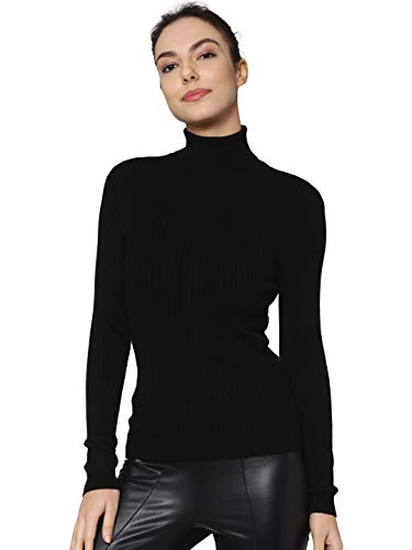 Only Mujer Onlkarol L/S Rollneckpullover Knt Noos suéter,Negro (Black Black),M