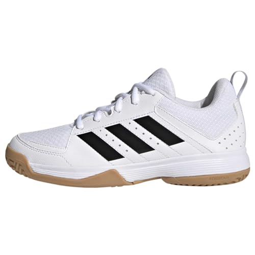 Adidas Ligra 7 Indoor Shoes, Zapatos De Balonmano, Blanco (FTWR White/Core Black/FTWR White), 35 EU