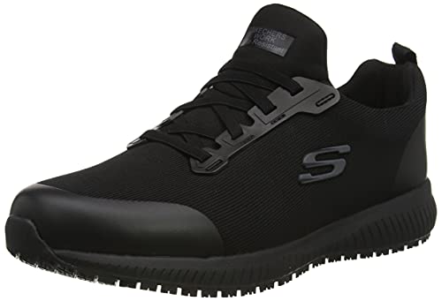 Skechers SQUAD SR MYTON, Zapatillas para Hombre, Black Textile/Synthetic, 45 EU